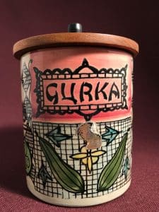 Deco Hälsingborg – Gurka burk nr 125 – design E Jarup – vintage