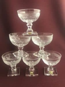 Kosta Boda Sparre – 6 st martiniglas – design Elis Bergh – vintage