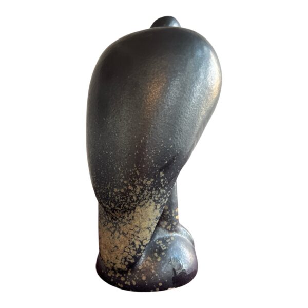 Gustavsberg - Fenix - Fågeln Fingal svart / Guld ringar på fötter design Lisa Larson - Bild 3