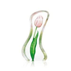 Målerås Floral Fantasy – Tulpan stor rosa konstglas – design Robert Ljubez