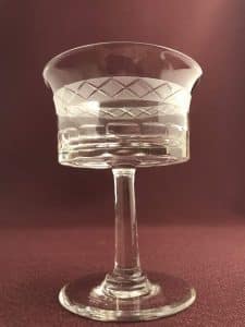 Orrefors Soliden – champagneglas coupe i kristall – vintage