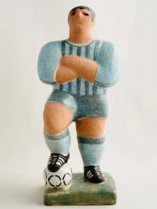 Gustavsberg - Figurin Fotbollspelare Djurgården Designer Lisa Larson