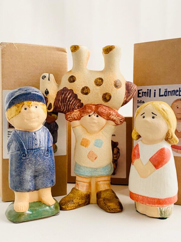 Gustavsberg - Figurin Pippi Ida & Emil i Lönneberga design Lisa Larson