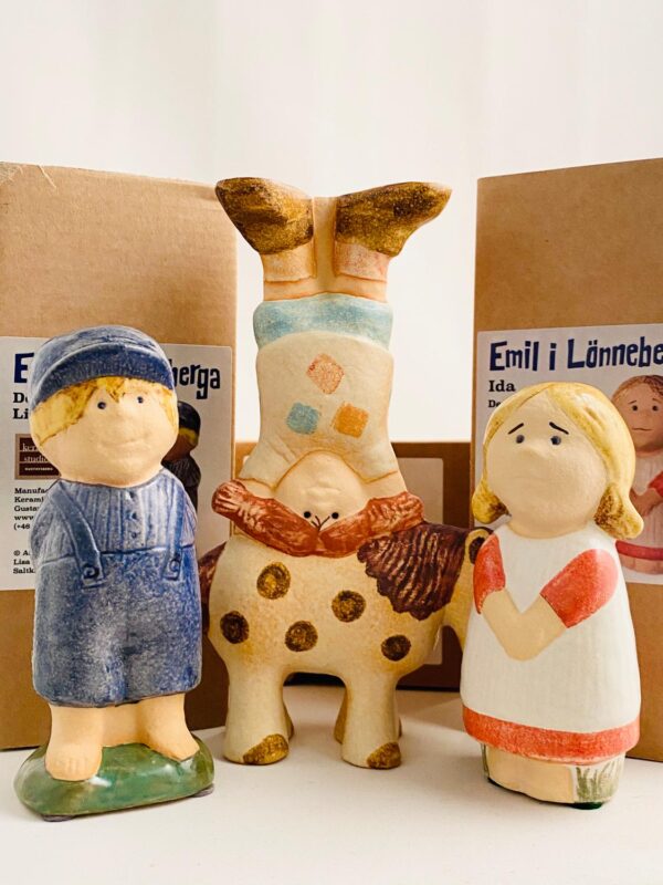 Gustavsberg - Figurin Pippi Ida & Emil i Lönneberga design Lisa Larson