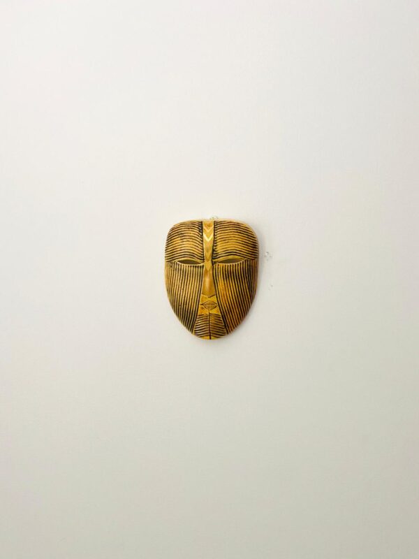 Gustavsberg - Mask- Mytologisk mask Gul / Svart design Lisa Larson