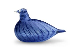Iittala Birds – fågel fjäder blå, figur – design Oiva Toikka