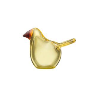 Iittala Birds – Flugsnappare citron-koppar – design Oiva Toikka