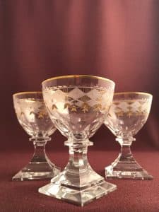 Kosta Boda Junior – 3 st martiniglas – design Sen Gustaviansk – vintage