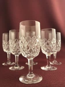 Orrefors Elisabeth Festival – 6 st snapsglas – design Ingeborg Lundin – vintage