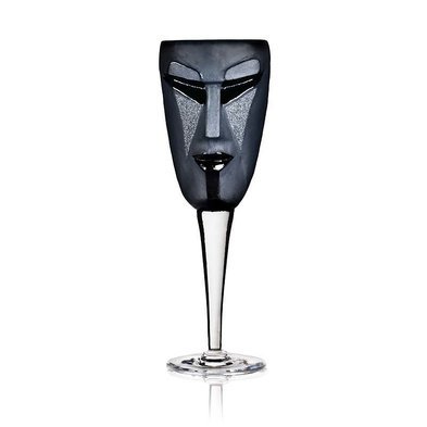 Målerås - Masq Kubik - Vin glas - svart kristall design Mats Jonasson
