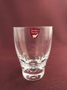 Orrefors Carina – whisky- och selterglas – design Ingeborg Lundin – vintage