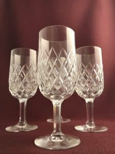 Orrefors Elisabeth Festival – 4 st starkvinsglas – design Ingeborg Lundin – vintage