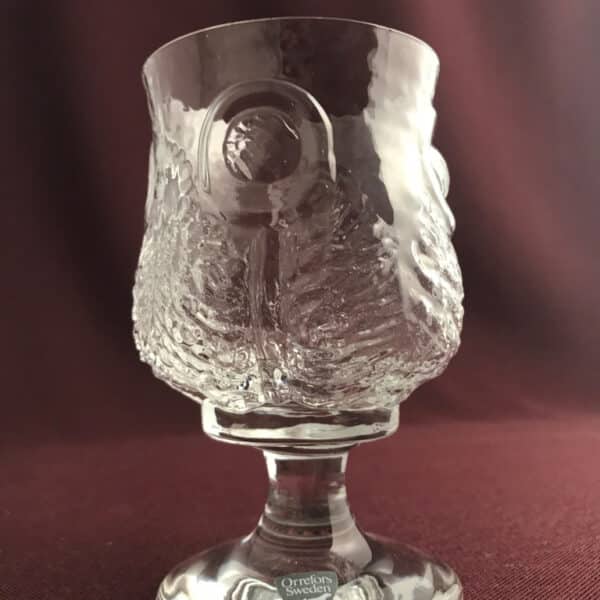 Orrefors - Påfågel - 4 st Vin glas - Lars Hellsten