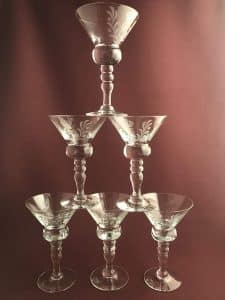 Reijmyre Gustav III – 6 st martiniglas – vintage