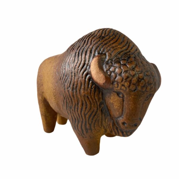 Gustavsberg - Amerikanska djur - Bison oxe design Lisa Larson