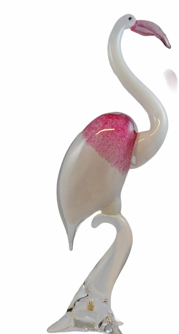 Gränna Glasbruk - Fågel - Flamingo design Germano Padoan