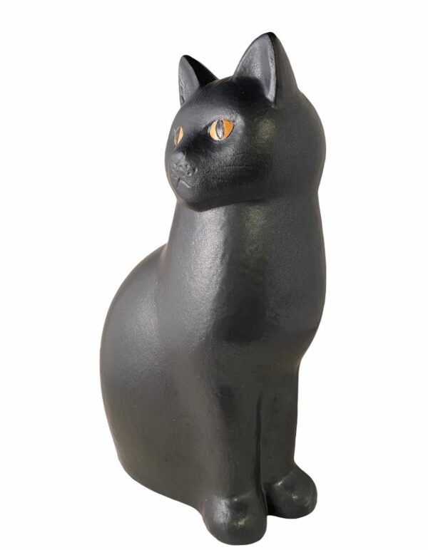 Gustavsberg - Katten Murre Svart - Maxi 36 cm design Lisa Larson