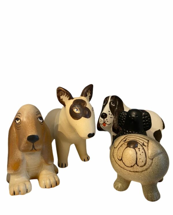 Gustavsberg- Figurin - Kennel - 5 st hundar - design Lisa Larson