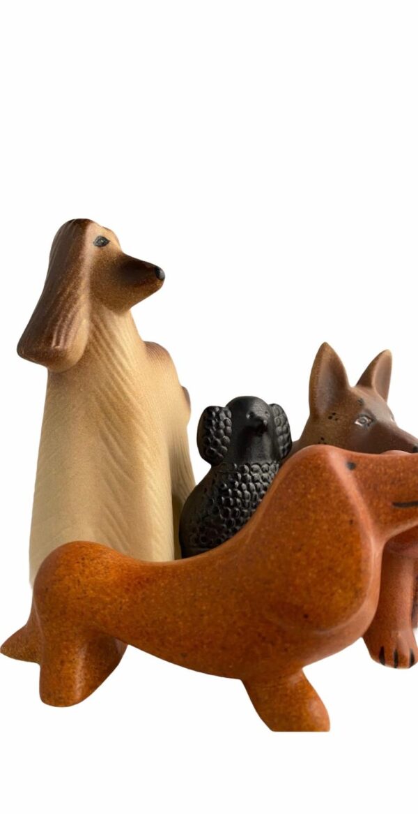 Gustavsberg- Figurin - Kennel - 5 st hundar - design Lisa Larson