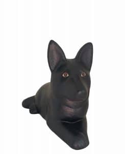 Gustavsberg Kennel – svart Schäfer, porslinsfigur – design Lisa Larson