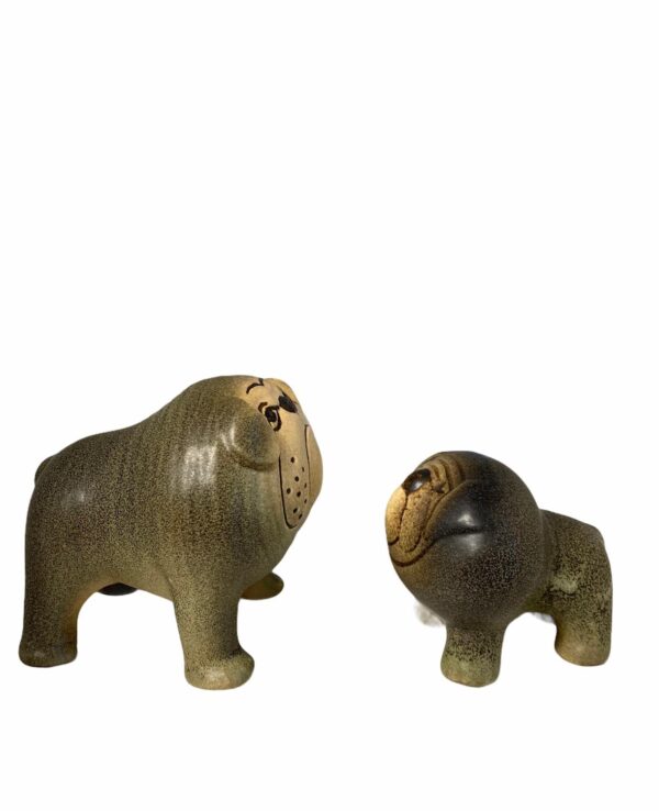 Gustavsberg- Figurin - Kennel - bulldogg mamma & barn design Lisa Larson
