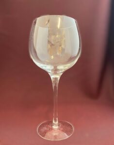 Orrefors Illusion – rödvinsglas Burgundy / Bourgogne – design Nils Landberg – vintage