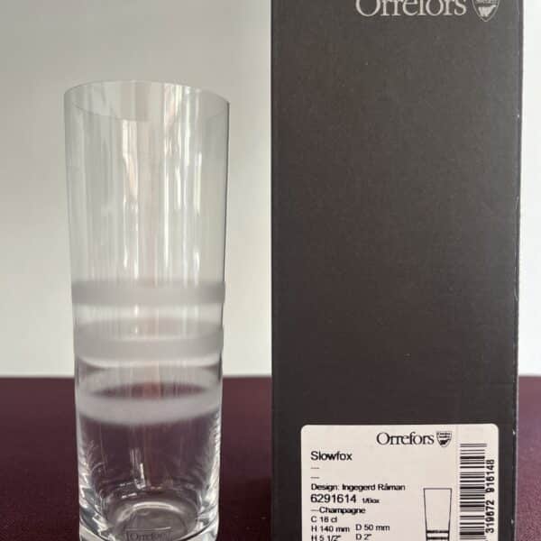 Orrefors  - Slowfox - Champagne glas Design Ingegerd Råman