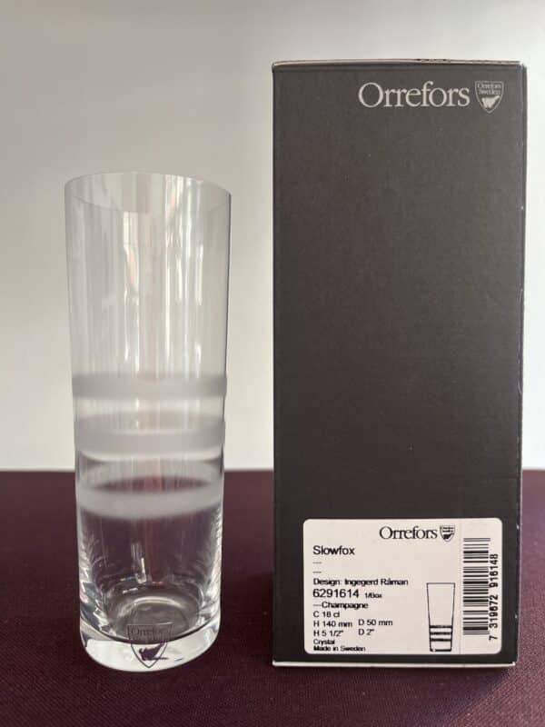 Orrefors  - Slowfox - Champagne glas Design Ingegerd Råman