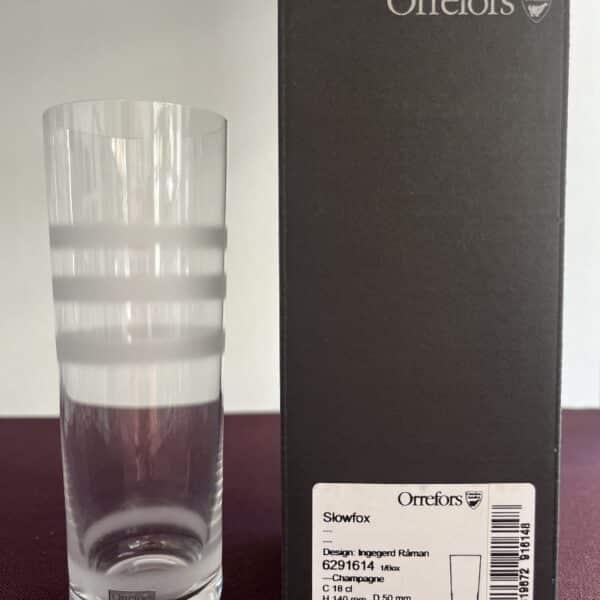 Orrefors  - Slowfox - Champagne glas Design Ingegerd Råman