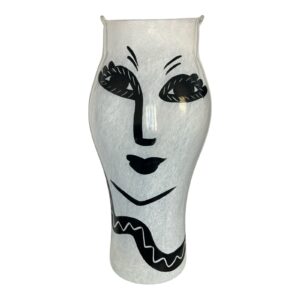 Kosta Boda Open Minds – vit vas höjd 34 cm – design Ulrica Hydman Vallien – vintage