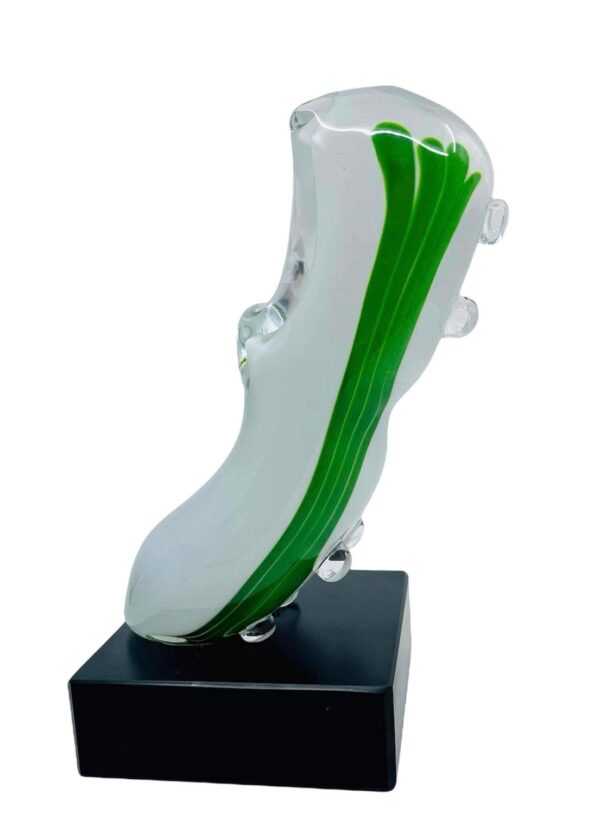 Glasprinsen - Fotbolls sko - Vit sko med gröna ränder - limiterad endast 100