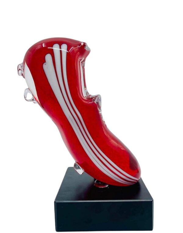 Glasprinsen - Fotbolls sko - Röd sko & Vita ränder - limiterad endast 100
