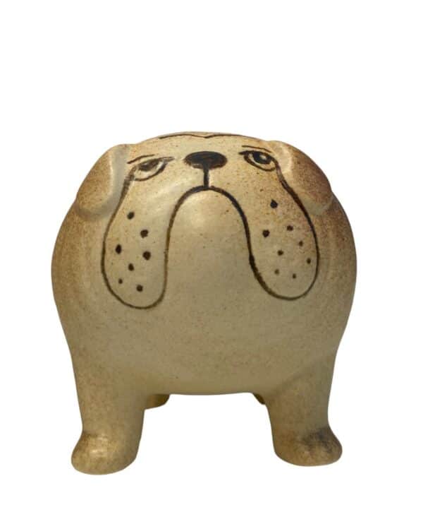 Gustavsberg- Figurin - Kennel - bulldog brun Midi design Lisa Larson