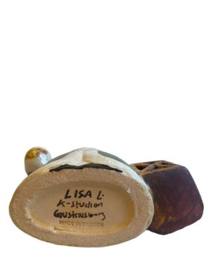 Gustavsberg - Stor Tomte med lykta grön design Lisa Larson