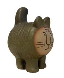 Lisa Larsons katt JP Jura i grått, Museum-katten från Gustavsberg