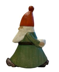 Gustavsberg – Snabba Stresstomten grön, porslinsfigur – design Lisa Larson