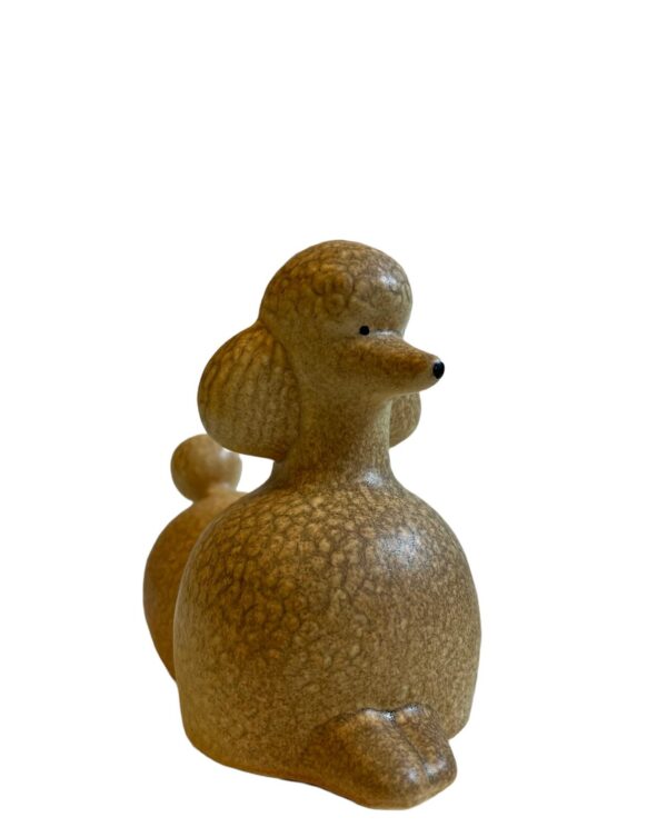 Gustavsberg- Figurin - Kennel - stor pudel Poodle- design Lisa Larson