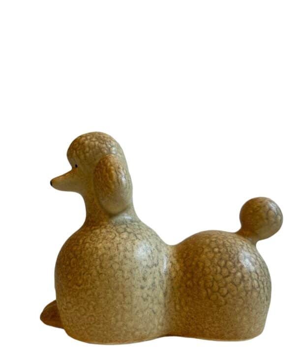 Gustavsberg- Figurin - Kennel - stor pudel Poodle- design Lisa Larson