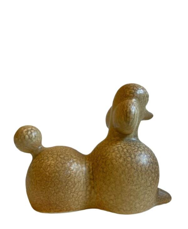 Gustavsberg- Figurin - Kennel - stor pudel Poodle- design Lisa Larson