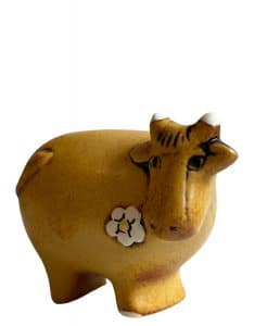 Lisa Larsons Gula kossan, keramikfigur från Gustavsberg