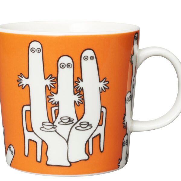 Arabia - Mumin / Moomin mugg - Hattifttar orange Design Tove Jansson