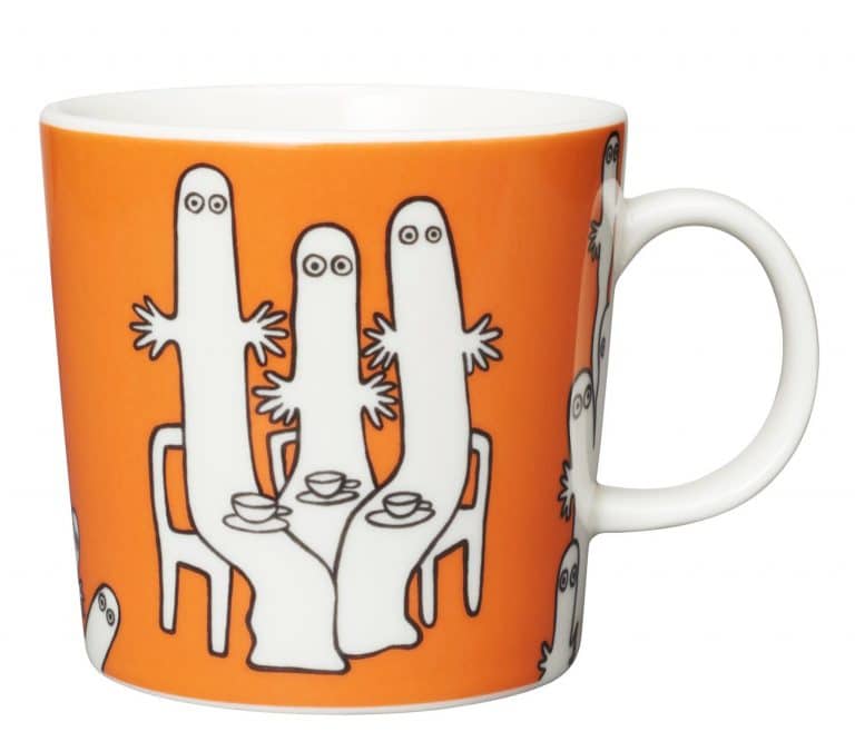 Arabia - Mumin / Moomin mugg - Hattifttar orange Design Tove Jansson