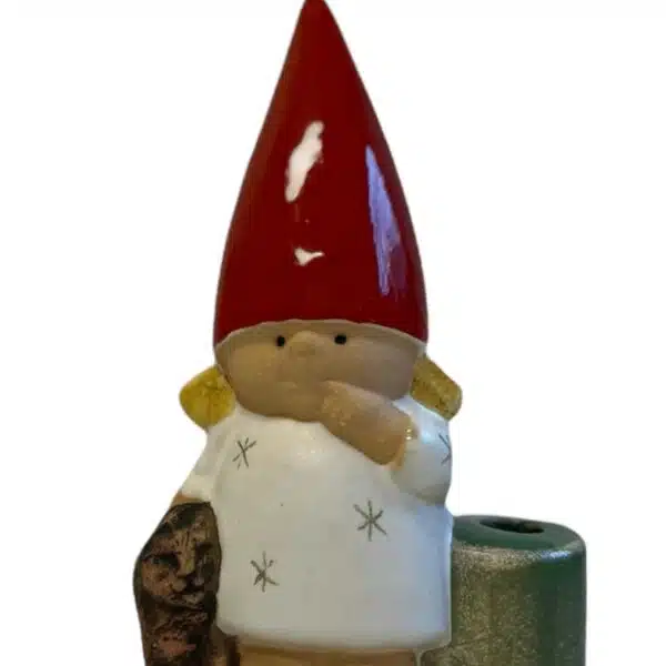 Gustavsberg - Tomtefamiljen - Lillasyster - Tomte med Katt Designer Lisa Larson