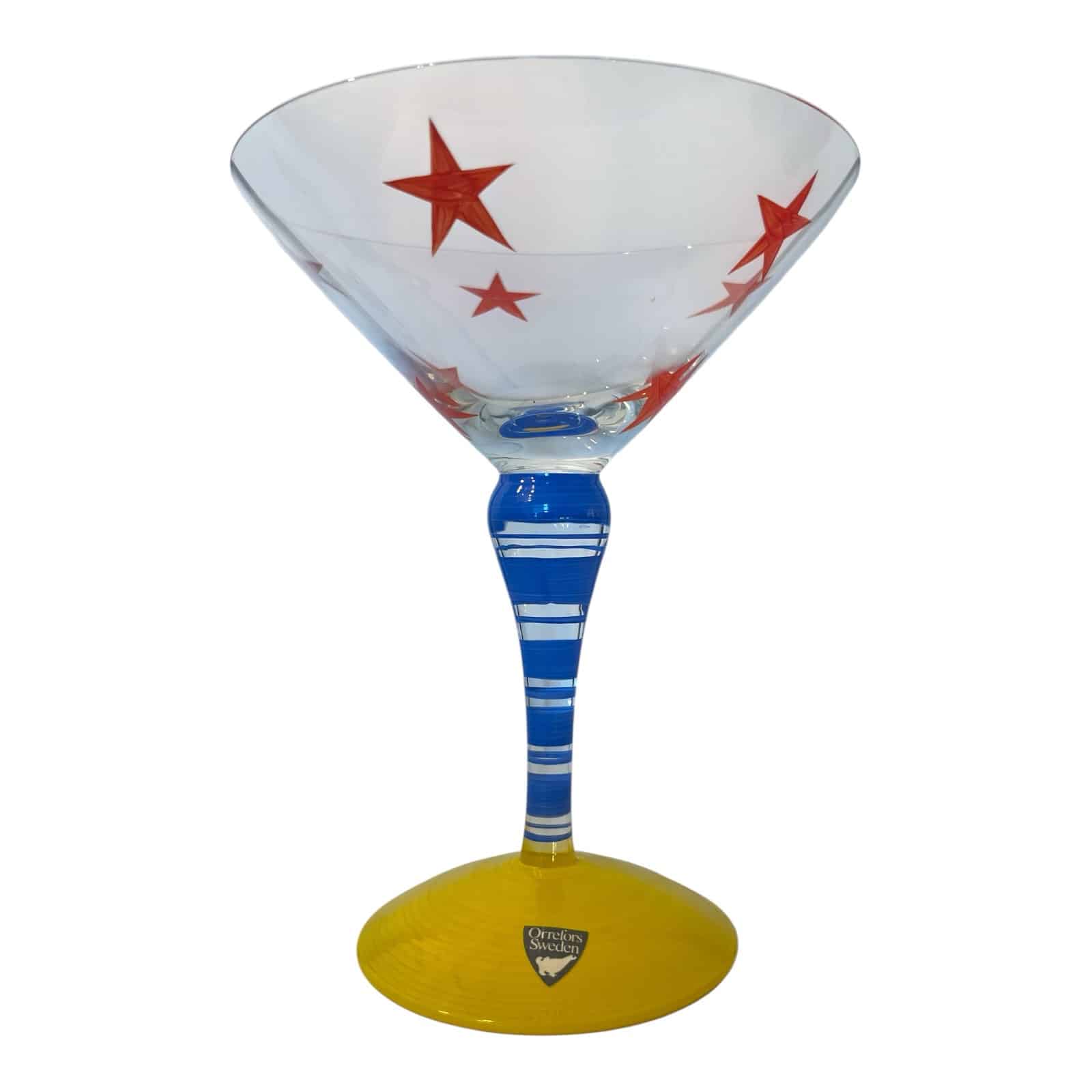 Orrefors - Clown - Martini / coupeglas i kristall - Vintage - Designer Anne Nilsson