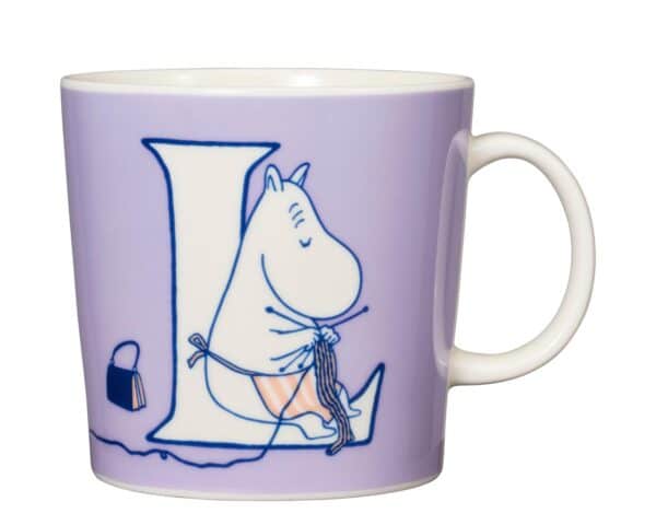 Arabia - Mumin / Moomin - ABC - Stor Mugg- L - 40 CL - Lila Design Tove Jansson