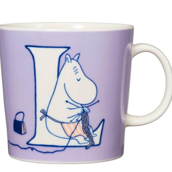 Arabia - Mumin / Moomin - ABC - Stor Mugg- L - 40 CL - Lila Design Tove Jansson