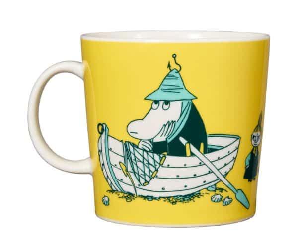 Arabia - Mumin / Moomin - ABC - Stor Mugg- O - 40 CL - Gul Design Tove Jansson