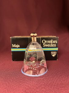 Orrefors Maja – 1 bordsklocka / Table Bell – design Eva Englund – vintage