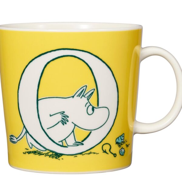 Arabia - Mumin / Moomin - ABC - Stor Mugg- O - 40 CL - Gul Design Tove Jansson