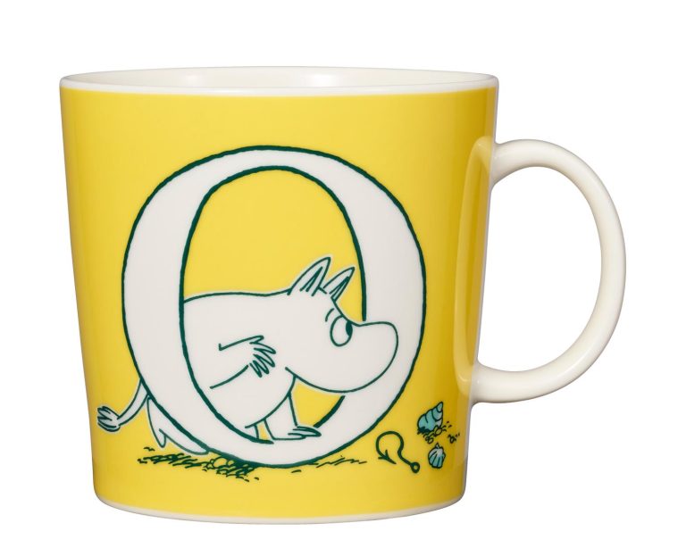 Arabia - Mumin / Moomin - ABC - Stor Mugg- O - 40 CL - Gul Design Tove Jansson